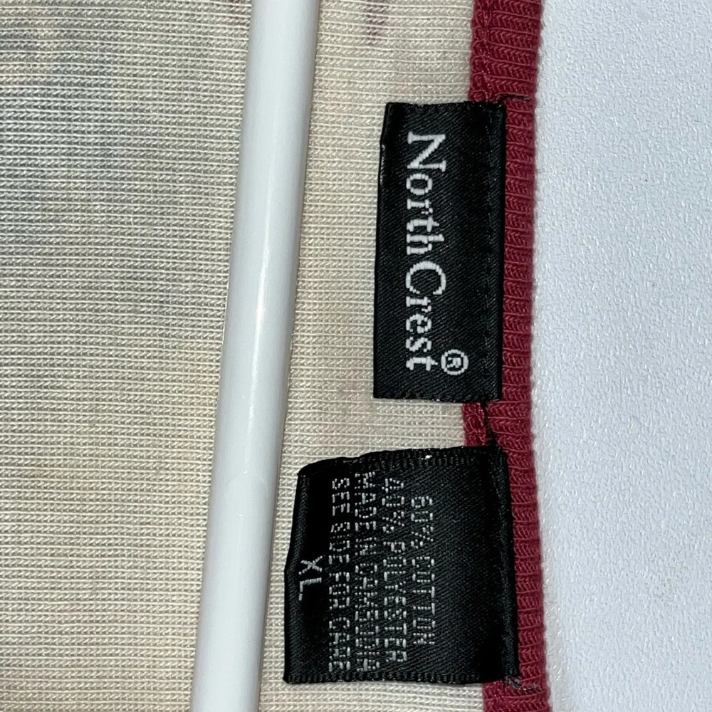 Vintage Northcrest Red and Cream T-Shirt - Picture 3 of 4